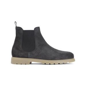 KITON Men's Suede Chelsea Boots with Lug Sole Men BROWN